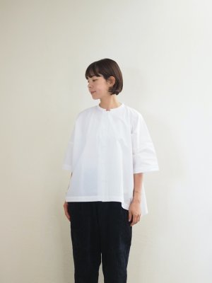 画像1: DUI JUJUDHAU BOX SHIRTSボックスシャツ- リネンコットンホワイト