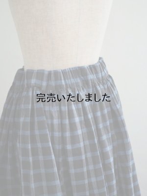 画像13: DUI JUJUDHAU(デュイ ズーズーダウ)GATHER SKIRT BLACK CHECK(COTTON LINEN)