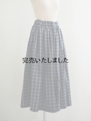 画像9: DUI JUJUDHAU(デュイ ズーズーダウ)GATHER SKIRT BLACK CHECK(COTTON LINEN)