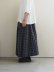 画像2: DUI JUJUDHAU(デュイ ズーズーダウ)GATHER SKIRT BLACK CHECK(COTTON LINEN)