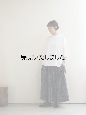 画像18: DUI JUJUDHAU(デュイ ズーズーダウ)GATHER SKIRT BLACK CHECK(COTTON LINEN)