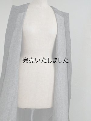 画像13: DUI JUJUDHAU(デュイ ズーズーダウ) ROUND NECK COAT LINEN NEP BLACK