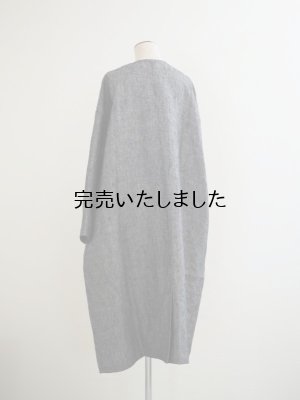 画像4: DUI JUJUDHAU(デュイ ズーズーダウ) ROUND NECK COAT LINEN NEP BLACK