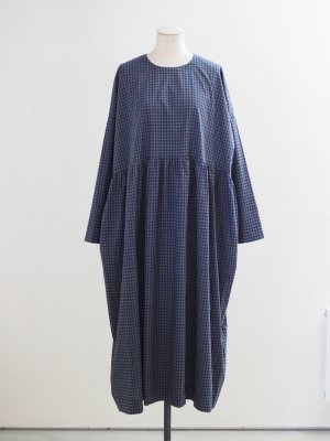 画像1: DUI JUJUDHAU(デュイ ズーズーダウ)GATHER DRESS GRAY CHECK