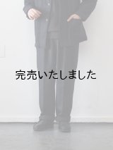 ENDS and MEANS(エンズアンドミーンズ) Grandpa 2tuck Trousers チャコールウール