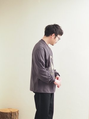 画像2: ENDS and MEANS(エンズアンドミーンズ) PRIN CIPIUM L/S Tee チャコール