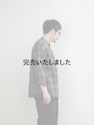 画像2: ENDS and MEANS(エンズアンドミーンズ) Band Caller Shirts グリーンチェック