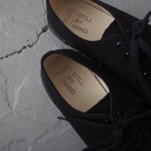 画像3: Still By Hand(スティルバイハンド) オーガニックコットンキャンバススニーカー ブラック