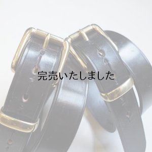 画像2: HERALDIC BELTS-BRIDLE LEATHER 5/4inch BELT-ブライドルレザーベルト ゴールドバックル 2カラー展開