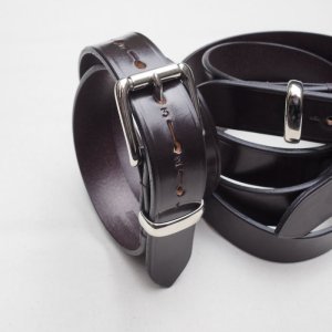 画像5: HERALDIC BELTS-BRIDLE LEATHER 5/4inch BELT-ブライドルレザーベルト シルバーバックル 3カラー展開