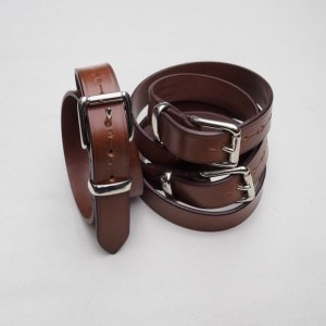 画像6: HERALDIC BELTS-BRIDLE LEATHER 5/4inch BELT-ブライドルレザーベルト シルバーバックル 3カラー展開