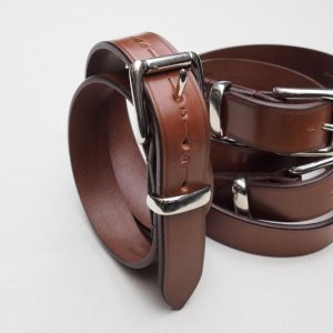 画像7: HERALDIC BELTS-BRIDLE LEATHER 5/4inch BELT-ブライドルレザーベルト シルバーバックル 3カラー展開