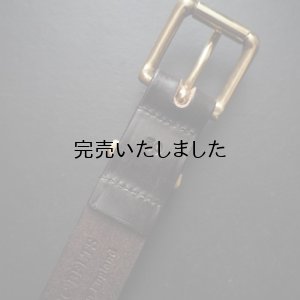 画像4: HERALDIC BELTS-BRIDLE LEATHER 5/4inch BELT-ブライドルレザーベルト(太幅)ダークブラウン