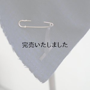 画像6: HONNETE(オネット) WOOL LINEN WASHED TWILL WIDE STOLE-black×navy check-