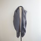 HONNETE(オネット) WOOL LINEN WASHED TWILL WIDE STOLE-top gray-