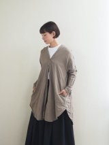 HONNETE(オネット) V Long Shirts Cardy-カーキ