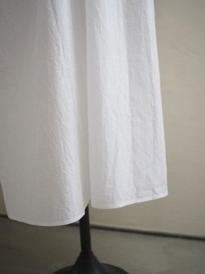 画像12: HONNETE(オネット) Gathered Long Shirt High Count Crushed Cotton White