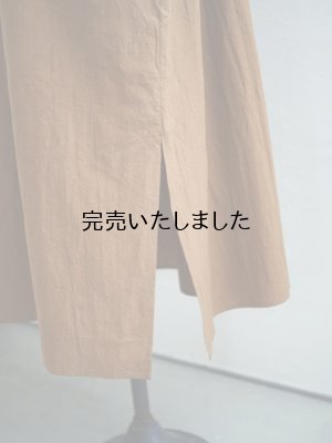 画像10: HONNETE(オネット) Gathered Long Shirt High Count Crushed Cotton Brown