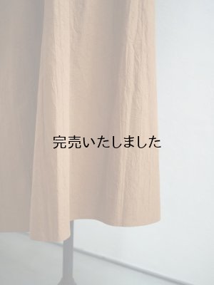 画像12: HONNETE(オネット) Gathered Long Shirt High Count Crushed Cotton Brown