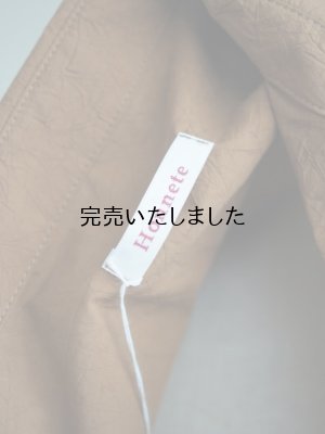 画像13: HONNETE(オネット) Gathered Long Shirt High Count Crushed Cotton Brown