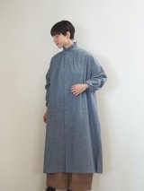 HONNETE(オネット) Frilled Wide Dress インディゴ