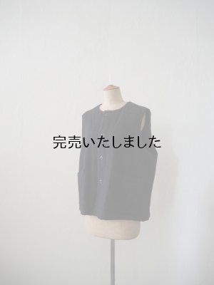 画像4: HARVESTY(ハーベスティ) コットンメルトンワークベスト チャコール