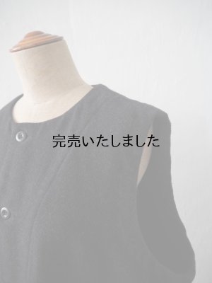 画像6: HARVESTY(ハーベスティ) コットンメルトンワークベスト チャコール