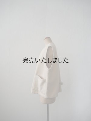 画像5: HARVESTY(ハーベスティ) コットンメルトンワークベスト アイボリー
