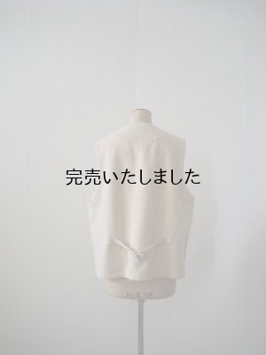 画像6: HARVESTY(ハーベスティ) コットンメルトンワークベスト アイボリー