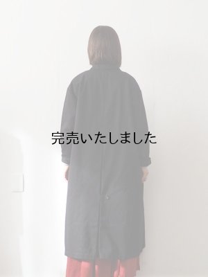 画像6: HARVESTY(ハーベスティ) コットンチノ オーバーコート ブラック