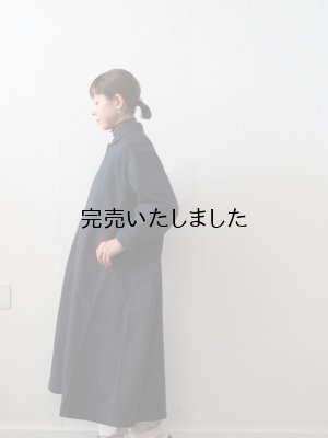 画像2: HARVESTY(ハーベスティ) コットンチノ オーバーコート ネイビー