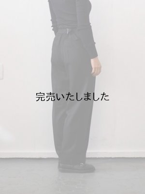 画像3: JöICEADDED（ジョイスアディッド） Deep Tuck Trousers-ウールスラックス- ブラック