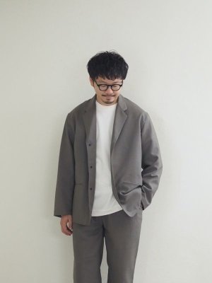 画像4: Still By Hand(スティルバイハンド) ウールナイロン3Bテーラードジャケット グレージュ