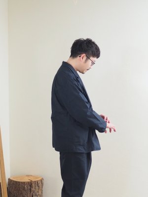 画像2: Still By Hand(スティルバイハンド) ガーメントダイ2Bジャケット インクブラック