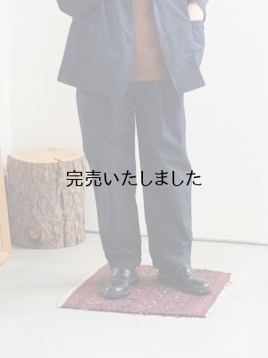 画像1: Still By Hand(スティルバイハンド) ガーメントダイ2タックパンツ インクブラック