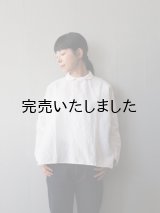 【再入荷】jujudhau(ズーズーダウ) PRIMP SHIRTS-プリンプシャツ-リネンコットンホワイト