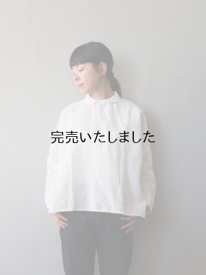 画像1: 【再入荷】jujudhau(ズーズーダウ) PRIMP SHIRTS-プリンプシャツ-リネンコットンホワイト