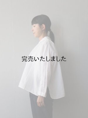 画像2: 【再入荷】jujudhau(ズーズーダウ) PRIMP SHIRTS-プリンプシャツ-リネンコットンホワイト