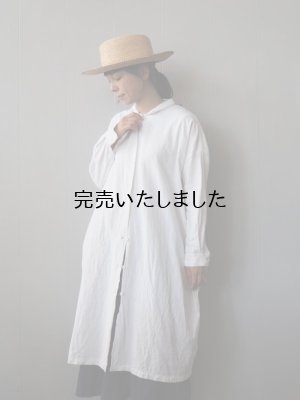 画像1: jujudhai(ズーズーダウ) SHIRTS DRESS-シャツドレス-カディホワイト