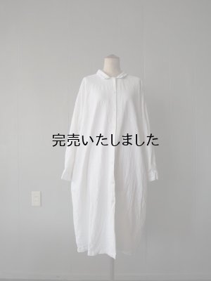 画像4: jujudhai(ズーズーダウ) SHIRTS DRESS-シャツドレス-カディホワイト