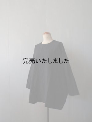 画像7: jujudhau(ズーズーダウ) SMALL NECK SHIRTS-スモールネックシャツ-リネンコットンブラック