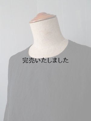 画像8: jujudhau(ズーズーダウ) SMALL NECK SHIRTS-スモールネックシャツ-リネンコットンブラック