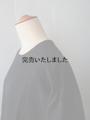画像9: jujudhau(ズーズーダウ) SMALL NECK SHIRTS-スモールネックシャツ-リネンコットンブラック