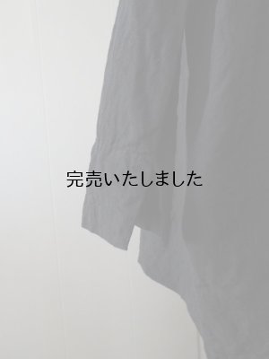 画像10: jujudhau(ズーズーダウ) SMALL NECK SHIRTS-スモールネックシャツ-リネンコットンブラック
