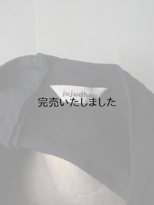 画像14: jujudhau(ズーズーダウ) SMALL NECK SHIRTS-スモールネックシャツ-リネンコットンブラック