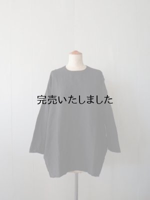 画像4: jujudhau(ズーズーダウ) SMALL NECK SHIRTS-スモールネックシャツ-リネンコットンブラック