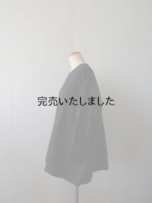 画像5: jujudhau(ズーズーダウ) SMALL NECK SHIRTS-スモールネックシャツ-リネンコットンブラック