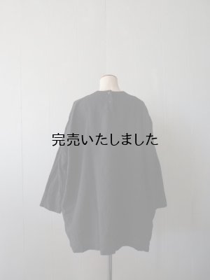 画像6: jujudhau(ズーズーダウ) SMALL NECK SHIRTS-スモールネックシャツ-リネンコットンブラック