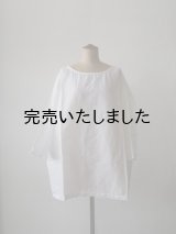 jujudhau(ズーズーダウ) DUMPY SHIRTS-ダンピーシャツ-リネンコットンホワイト