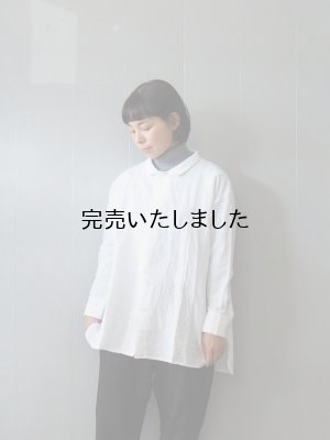 画像1: jujudhau(ズーズーダウ) ORDINARY SHIRTS-オーディナリーシャツ- リネンコットンホワイト